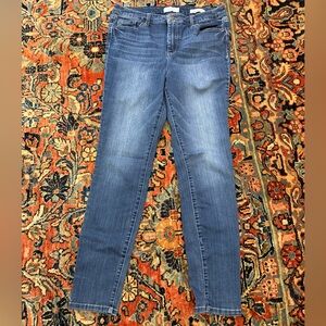 Medium Wash curvy High Rise Skinny Jeans